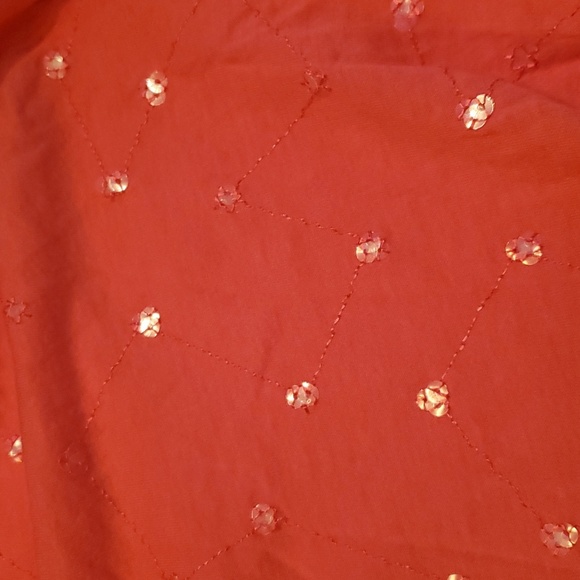 Size M - Language Los Angeles Designer Sequin Plunge Top Bell Sleeves BNWT - Picture 6 of 10